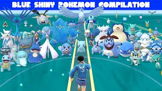 Compilation of Trainer Catching Blue Shiny Pokemon in Pokemon GO!
