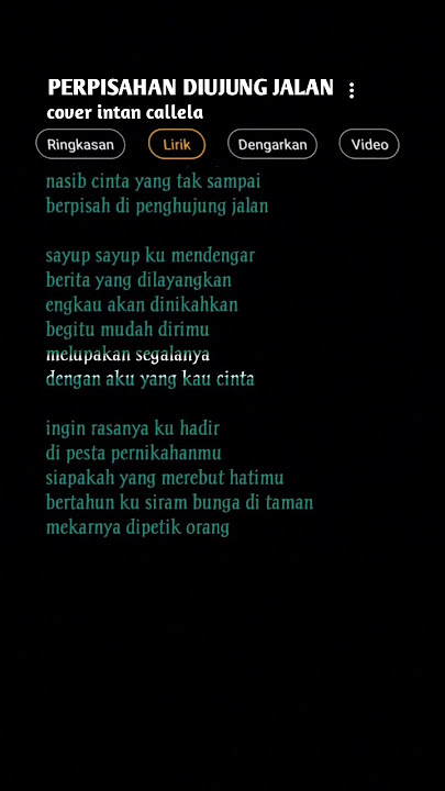 Download lagu perpisahan diujung jalan - sultan (cover intan callela) #sultan #cover #intancallela #shorts