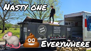 This Is The Nastiest Junk Removal Job I've Ever Done | Rat Poop & Pee Everywhere