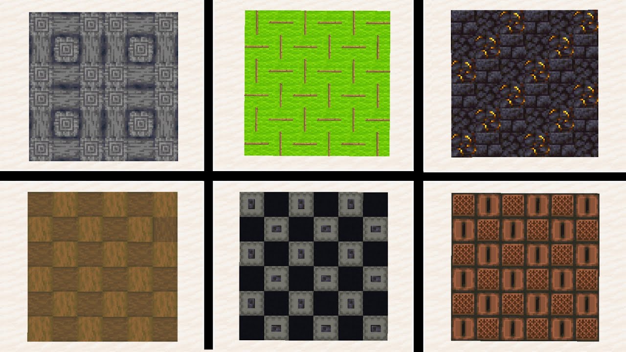 Minecraft 50 Floor Designs Tutorial