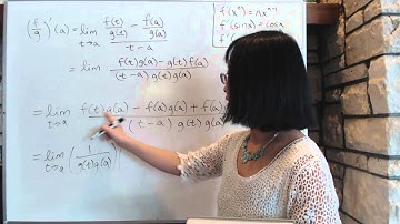 Calculus 3 4 Differentiation Quotient Rule