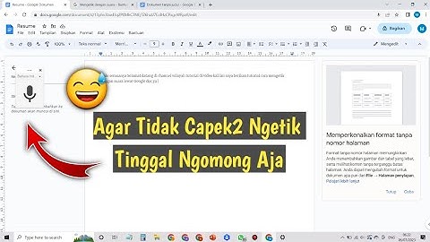 Cara Mengetik Dengan Suara Di Google Docs | Voice Typing
