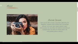 bootstrap 4  how to complete web site  photography about section split screen html css