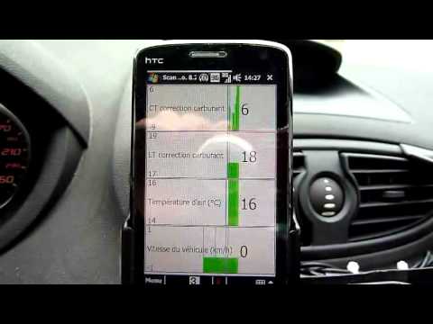 Clio 3 RS 197Ch OBDKey Bluetooth OBDGauge 1 3 WM6 1