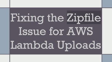 Fixing the Zipfile Issue for AWS Lambda Uploads