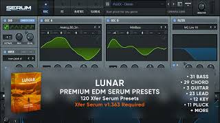 Premium EDM Serum Presets | 120 FREE Xfer Serum Presets | LUNAR