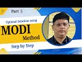 MODI Method | Transportation Problem | Step-by-Step Optimal Solution