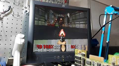 FastDoom v0.6 DEV Live demo on a 386DX-33 + Trident Paradise PVGA1A 8bit ISA (DT-8908)