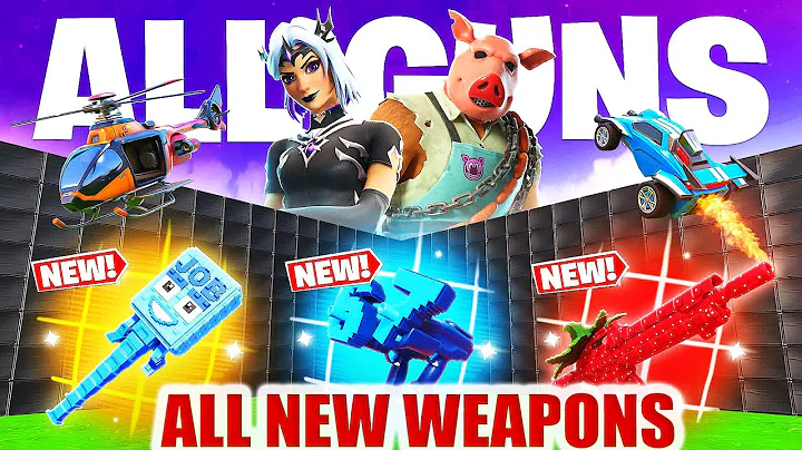 MEGA 1V1 ALL GUNS & VEHICLES MAP FORTNITE CREATIVE - FIND ALL SECRETS LOCATIONS