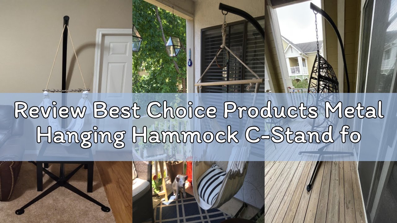Review Best Choice Products Metal Hanging Hammock C-Stand for Chair/Weather-Resistant Finish, Offset