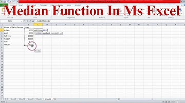 How To Use Median Function In Ms Excel