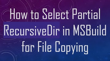 How to Select Partial RecursiveDir in MSBuild for File Copying