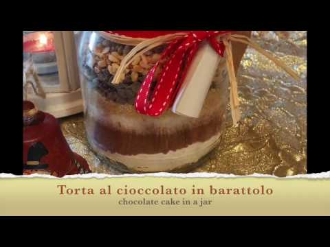 DIY chocolate cake in a jar