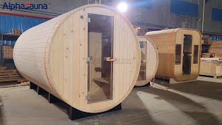 Unlock the Ultimate Sauna Experience with Alphasauna's Outdoor Barrel Sauna with Changing Room