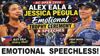 Alex Eala & Jessica Pegula EMOTIONAL Trophy Ceremony & Full Victory Speeches 🏆 | DC Open 2026