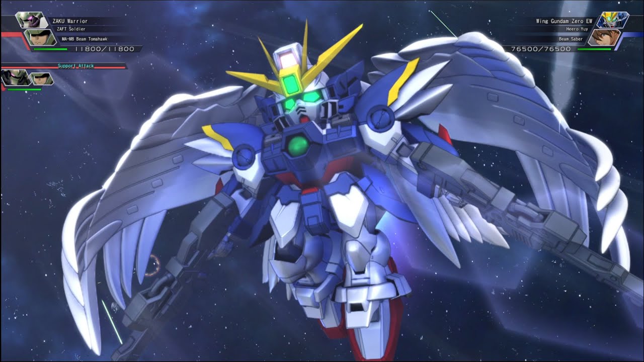 Semua Serangan Wing Gundam Zero EW (Heero Yui) - SD Gundam G Generation Cross rays 