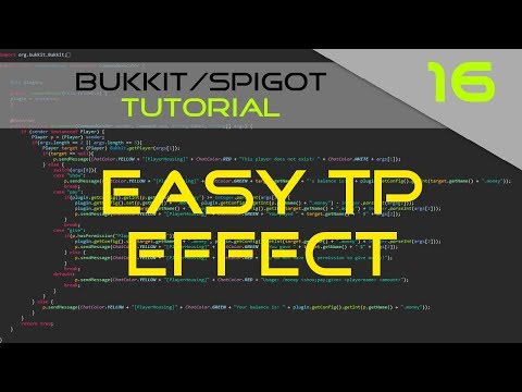 Minecraft Bukkit/Spigot Plugin Tutorial #16: Easy TP effect
