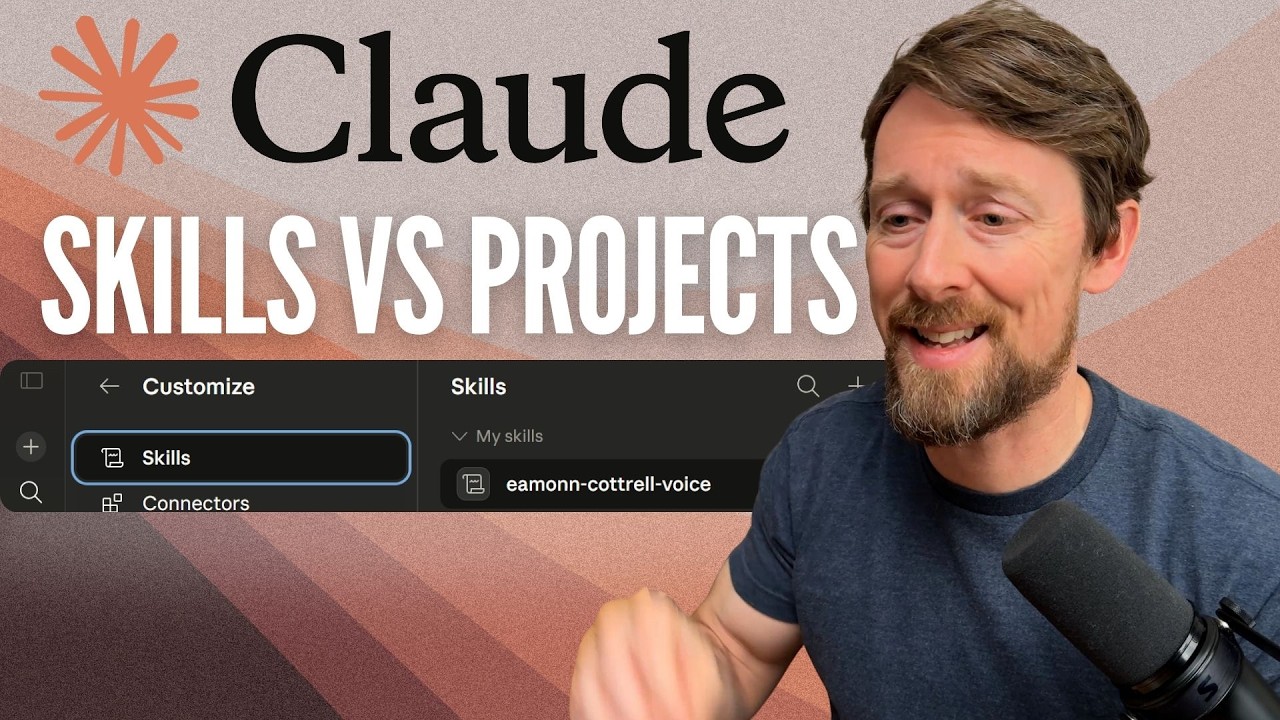 Claude Skills vs Projects [how I use them]