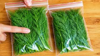 Stop freezing your DILL ! Chef’s secret to fresh DILL for months |Clever Tricks