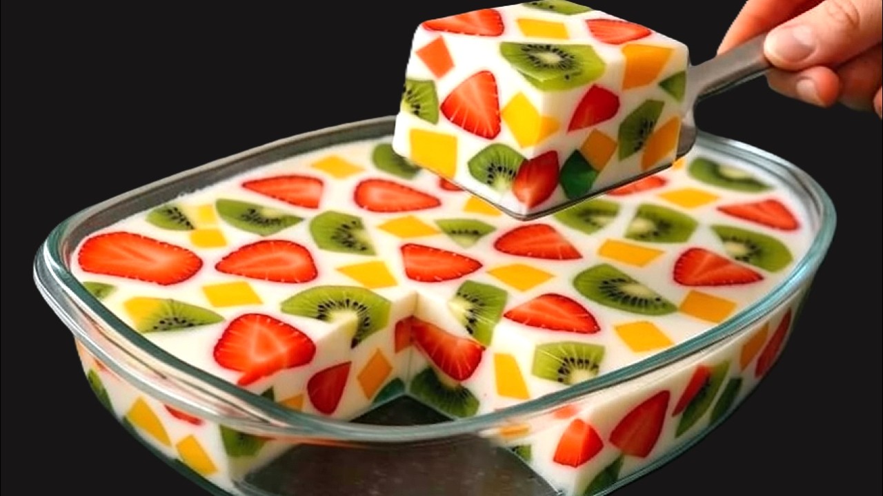 Nur Milch und Obst! Leckeres und gesundes Dessert ohne Backen in 5 Minuten!