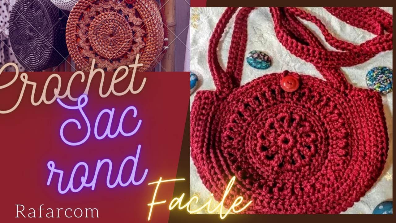 S.droitiers Crochet sac rond ideal pour l'ete 2