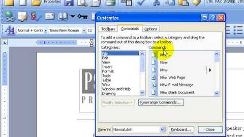 Word 2003, Customize toolbar and add your own toolbar buttons