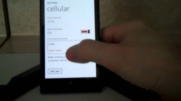 How to change roaming features on the Nokia Lumia 900