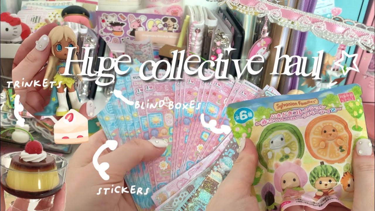 Cute collective haul, trinkets, blind boxes, small business supplies and stickers