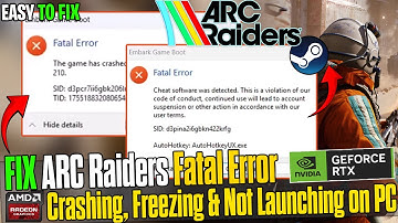 🎮 How To Fix ARC Raiders Fatal Error, Crashing, Freezing & Not Launching on PC (2025 Guide) ✅