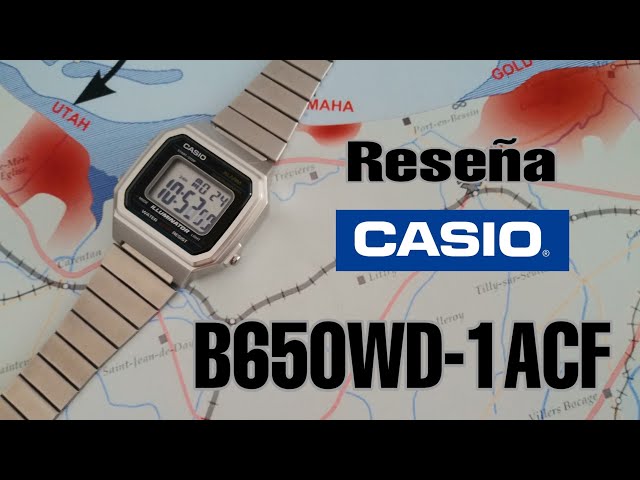 Casio Vintage Illuminator Plateado de Hombre B-650WD-1A