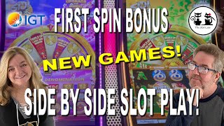 NEW SLOTS  BY IGT - SIJI SPRING & SUMMER! SIDE BY SIDE SLOT PLAY! FIRST SPIN BONUS & WHEEL FEATURE! screenshot 5
