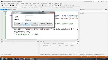 Database Connectivity of Visual Basic 2012 with SQLServer part 10