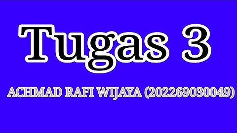 Tugas 3 Algoritma & Pemrograman (kumpulan video if - else percabangan)