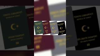 انواع جواز السفر التركي turkish passport