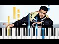 The Weeknd & Kendrick Lamar - Pray For Me - EASY Piano Tutorial - Black Panther soundtrack