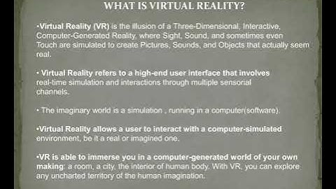How virtual reality tricks your brain / part 1