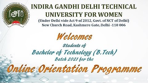 Orientation Programme for B.Tech Students (Batch 2021)