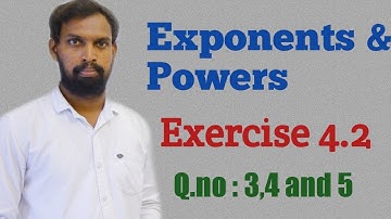Exponents and Powers by VIVAN | Exercise 4.2 Questions from 3 to 5 |
