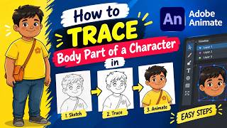 A detailed video about tracing a character in adobe animate #adobeanimate #2danimation