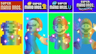 Evolution of Mario Super Stars Dying and Game Over Screens in Super Mario Bros Games (19852024)