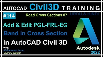 Add & Edit PGL-FRL Band Set in Road Cross Sections | AutoCAD Civil 3D in Urdu and Hindi | PART-114