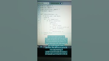 non- decreasing array #coding #programming #programmer