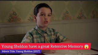 Young Sheldon have a Great Retentive Memory | Young Sheldon Movie Clip (2017)