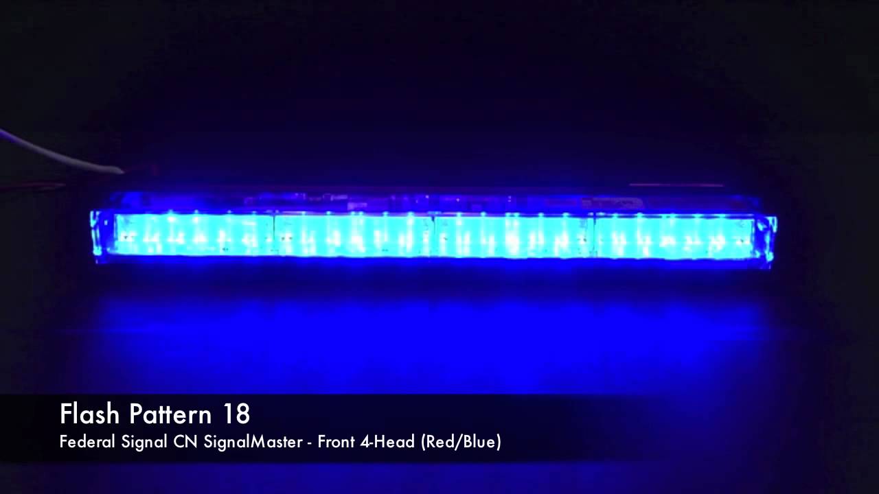 Federal Signal CN SignalMaster 4-Head Front Flash Patterns (Red/Blue ...