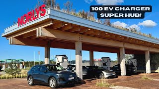 Visiting Denmark's Largest EV DC Charging Superhub With 100 Chargers! Full Tour!