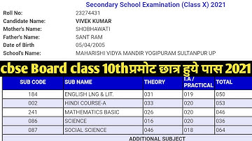 CBSE board class 10th result kaise check Karen | cbse board class 10th result 2021