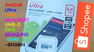 EXTRA PHONE STORAGE - SanDisk Ultra 64GB microSDXC UHS-I Card (SDSQUNS-064G-GN3MN) [Pinoy / Tagalog]