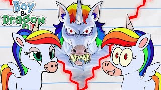 The 3 Faces of UNICORN! | Boy & Dragon | Video for kids | WildBrain Bananas