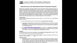 Famous National Merit Scholarship Alternate Entry via SATs:  how does it work, and why it is unfair? Net Worth