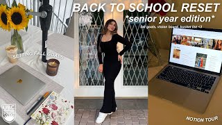 BACK TO SCHOOL RESET | fall goals, notion tour, pinterest vision board, journal with me ✨???